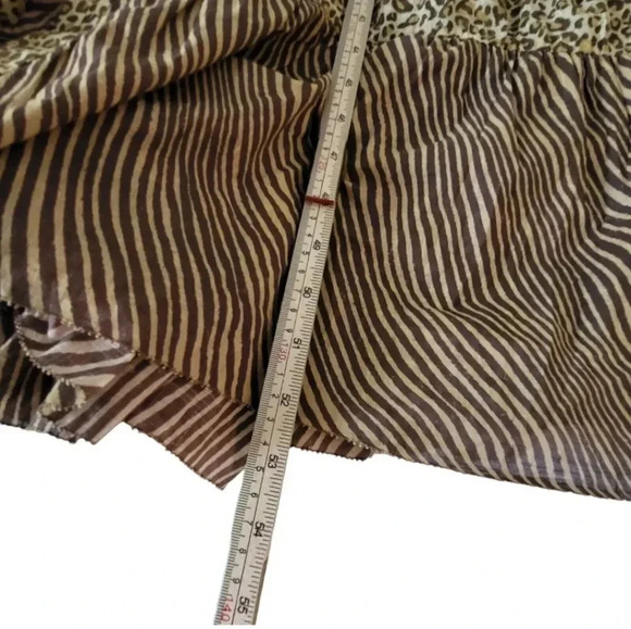 $1083 Zimmermann Button Front Empire Tiered Leopard Zebra Dress Brown Sz… - Picture 9 of 11